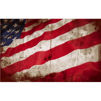 US Flag tattered